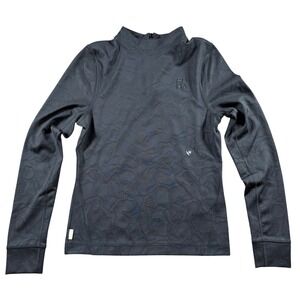 Puma Infuse Long Sleeve Tight fit Top Mock Neck women medium black running gym